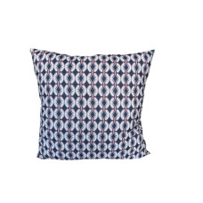 Подушка спальная сине-бежевая 68х68