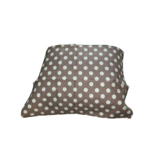 Наволочка верхняя бязь коричневая с рисунком (горошек), 50x70