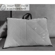 Подушка спальная стёганная белая (стежка квадрат) 48x68